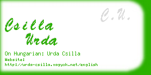 csilla urda business card